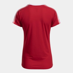 JOMA ELITE XI SHORT SLEEVE T-SHIRT RED WHITE