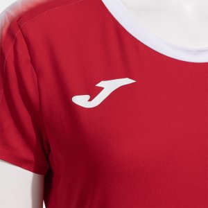 JOMA ELITE XI SHORT SLEEVE T-SHIRT RED WHITE