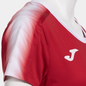 JOMA ELITE XI SHORT SLEEVE T-SHIRT RED WHITE