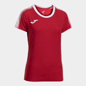 JOMA ELITE XI SHORT SLEEVE T-SHIRT RED WHITE