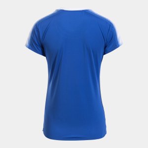 JOMA ELITE XI SHORT SLEEVE T-SHIRT ROYAL BLUE WHITE