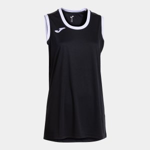 JOMA CANCHA SLEEVELESS SHIRT BLACK WHITE