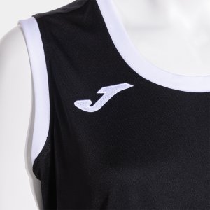 JOMA CANCHA SLEEVELESS SHIRT BLACK WHITE