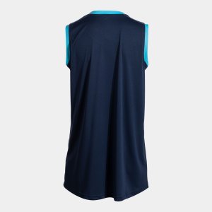 JOMA CANCHA SLEEVELESS SHIRT DARK NAVY FLUOR TURQUOISE