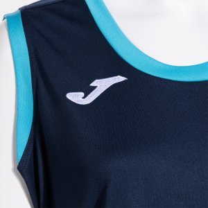 JOMA CANCHA SLEEVELESS SHIRT DARK NAVY FLUOR TURQUOISE