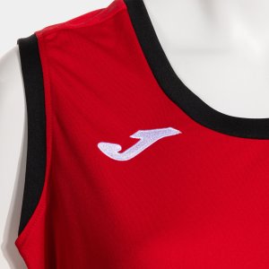 JOMA CANCHA SLEEVELESS SHIRT RED BLACK