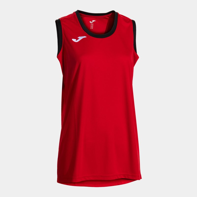 JOMA CANCHA SLEEVELESS SHIRT RED BLACK
