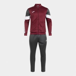 JOMA ICONO STREET TRACKSUIT BURGUNDY BLACK
