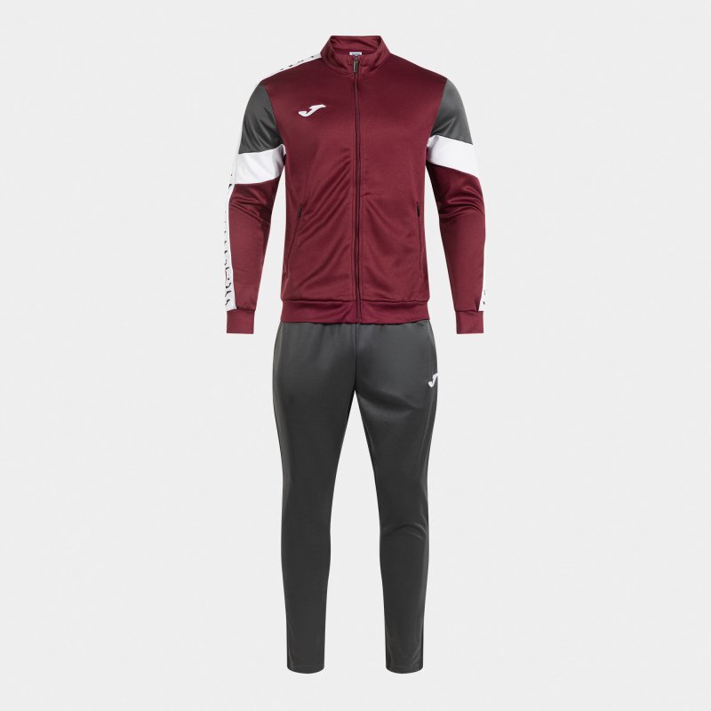 JOMA ICONO STREET TRACKSUIT BURGUNDY BLACK