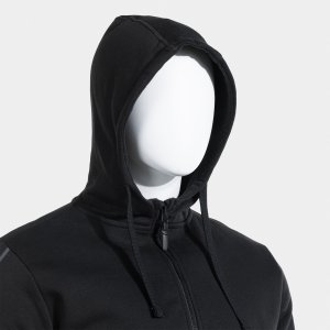 JOMA ICONO STREET ZIP-UP HOODIE BLACK DARK GRAY
