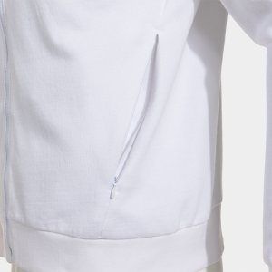 JOMA ICONO STREET ZIP-UP HOODIE WHITE BLACK