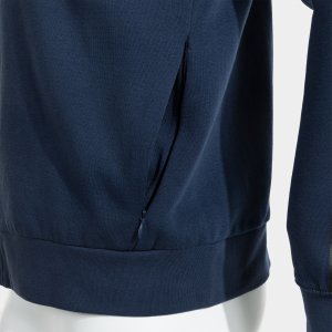 JOMA ICONO STREET ZIP-UP HOODIE NAVY BLUE BLACK