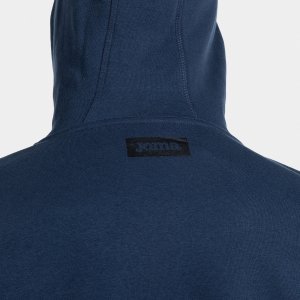 JOMA ICONO STREET ZIP-UP HOODIE NAVY BLUE BLACK