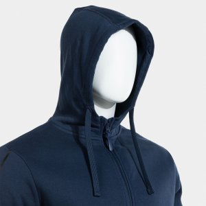 JOMA ICONO STREET ZIP-UP HOODIE NAVY BLUE BLACK
