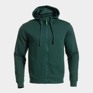 JOMA ICONO STREET ZIP-UP HOODIE GREEN BLACK