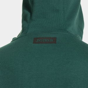 JOMA ICONO STREET ZIP-UP HOODIE GREEN BLACK