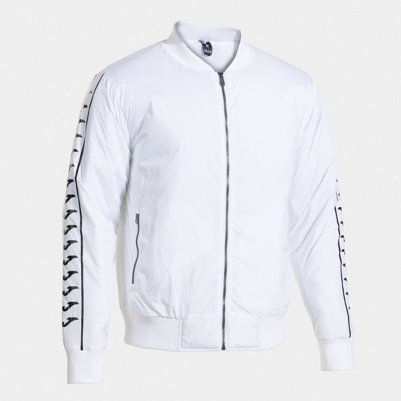 JOMA ICONO STREET BOMBER JACKET WHITE BLACK
