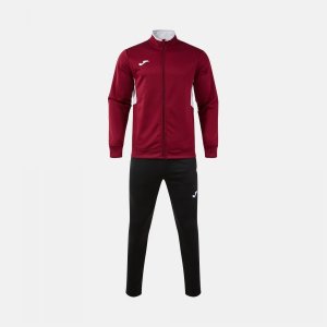 JOMA WINNER IV TRACKSUIT BURGUNDY BLACK
