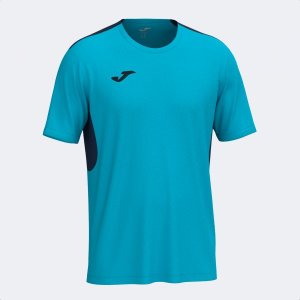 JOMA WINNER IV SHORT SLEEVE T-SHIRT FLUOR TURQUOISE DARK NAVY