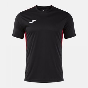 JOMA WINNER IV SHORT SLEEVE T-SHIRT BLACK RED