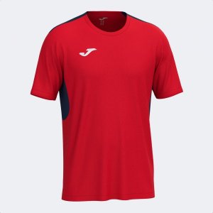JOMA WINNER IV SHORT SLEEVE T-SHIRT RED DARK NAVY