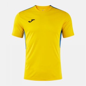 JOMA WINNER IV SHORT SLEEVE T-SHIRT YELLOW ROYAL BLUE