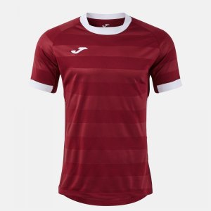 JOMA TOLETUM VII SHORT SLEEVE T-SHIRT BURGUNDY WHITE