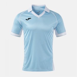 JOMA VINTAGE ECO RETRO SHORT SLEEVE T-SHIRT SKY BLUE WHITE