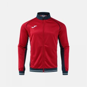 JOMA VINTAGE ECO RETRO FULL ZIP SWEATSHIRT RED DARK NAVY