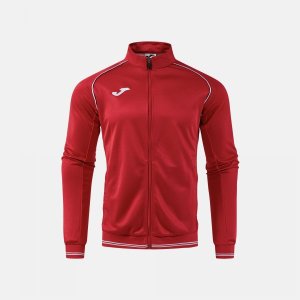 JOMA VINTAGE ECO RETRO FULL ZIP SWEATSHIRT RED GRAY