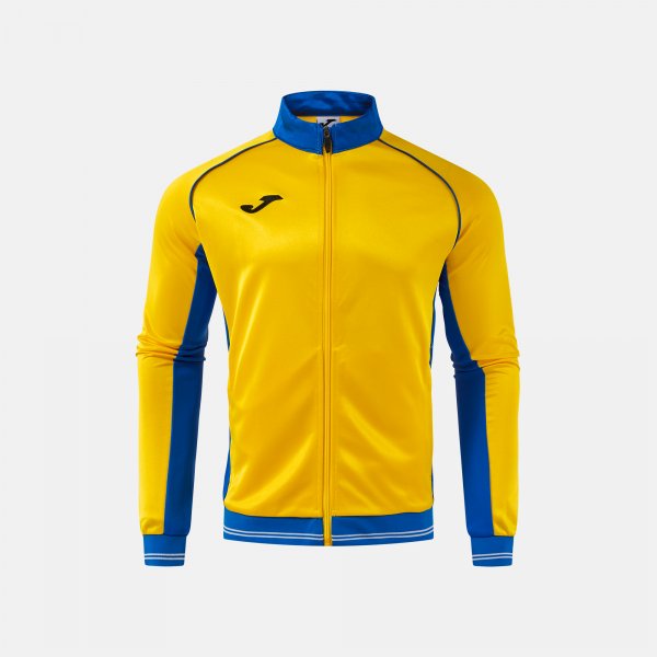 JOMA VINTAGE ECO RETRO FULL ZIP SWEATSHIRT YELLOW ROYAL BLUE