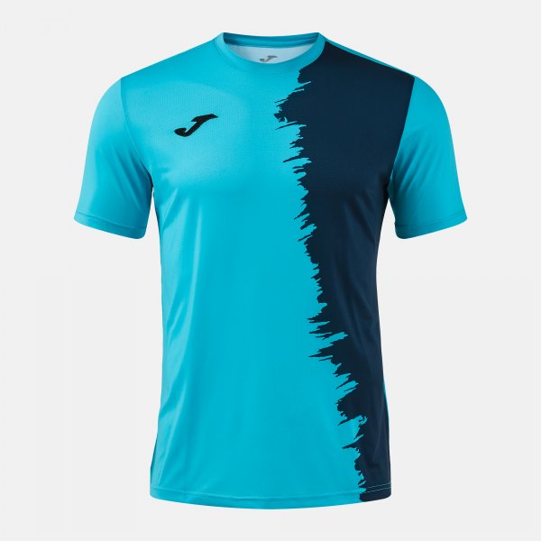 JOMA CITY III SHORT SLEEVE T-SHIRT FLUOR TURQUOISE DARK NAVY