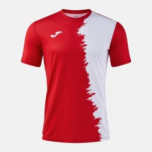 JOMA CITY III SHORT SLEEVE T-SHIRT RED WHITE