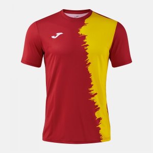 JOMA CITY III SHORT SLEEVE T-SHIRT RED YELLOW