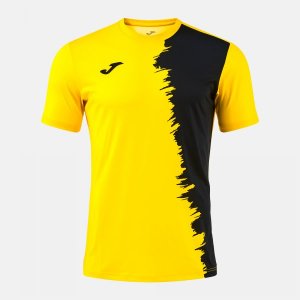 JOMA CITY III SHORT SLEEVE T-SHIRT YELLOW BLACK