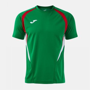 JOMA T-CHAMPIONSHIP SHORT SLEEVE T-SHIRT GREEN RED