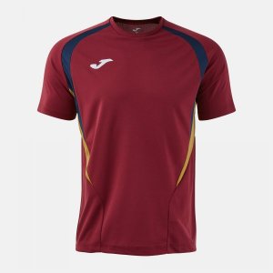 JOMA T-CHAMPIONSHIP SHORT SLEEVE T-SHIRT BURGUNDY DARK NAVY