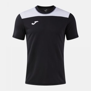 JOMA PHOENIX III SHORT SLEEVE T-SHIRT BLACK WHITE