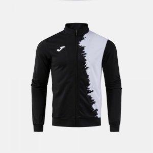 JOMA CITY III FULL ZIP SWEATSHIRT BLACK WHITE