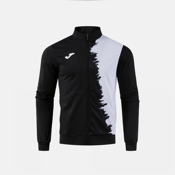 JOMA CITY III FULL ZIP SWEATSHIRT BLACK WHITE