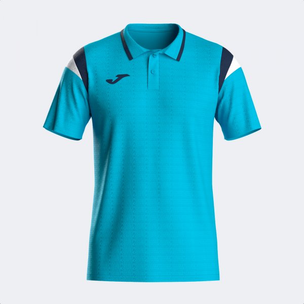 JOMA TERRA SHORT SLEEVE POLO FLUOR TURQUOISE DARK NAVY