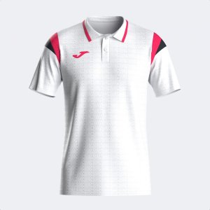 JOMA TERRA SHORT SLEEVE POLO WHITE FUCHSIA