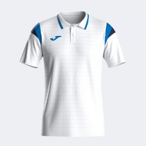 JOMA TERRA SHORT SLEEVE POLO WHITE ROYAL BLUE