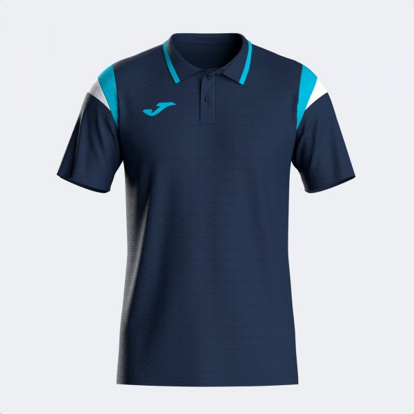 JOMA TERRA SHORT SLEEVE POLO DARK NAVY FLUOR TURQUOISE