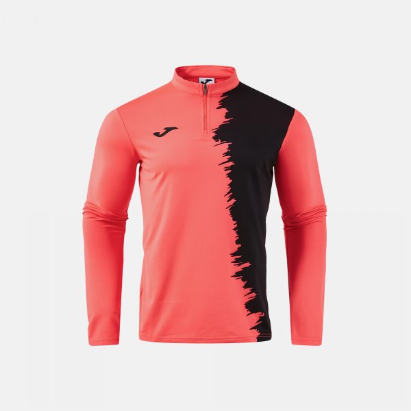 JOMA CITY III SWEATSHIRT FLUOR CORAL BLACK