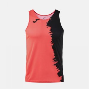 JOMA CITY III TANK TOP FLUOR CORAL BLACK