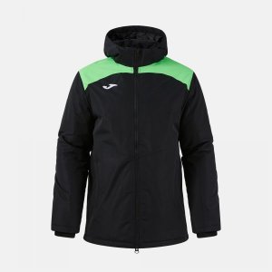 JOMA GLACIER ANORAK BLACK FLUOR GREEN