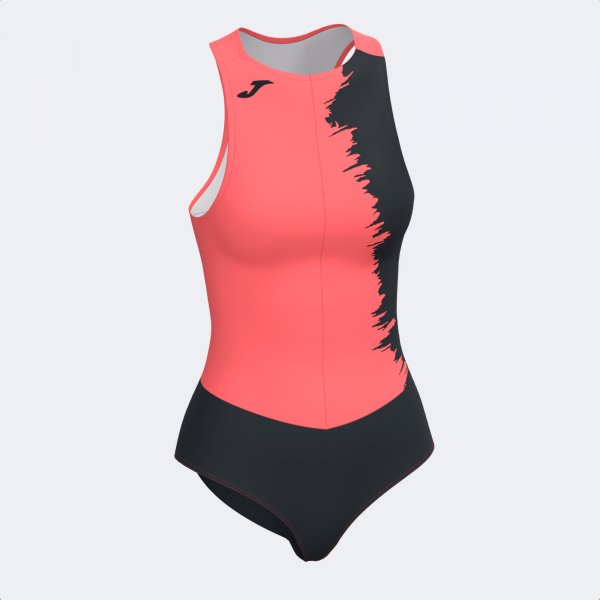 JOMA CITY III BODYSUIT FLUOR CORAL BLACK