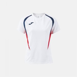 JOMA CHAMPIONSHIP 20 SHORT SLEEVE T-SHIRT WHITE DARK NAVY