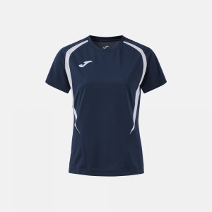 JOMA CHAMPIONSHIP 20 SHORT SLEEVE T-SHIRT NAVY BLUE GRAY